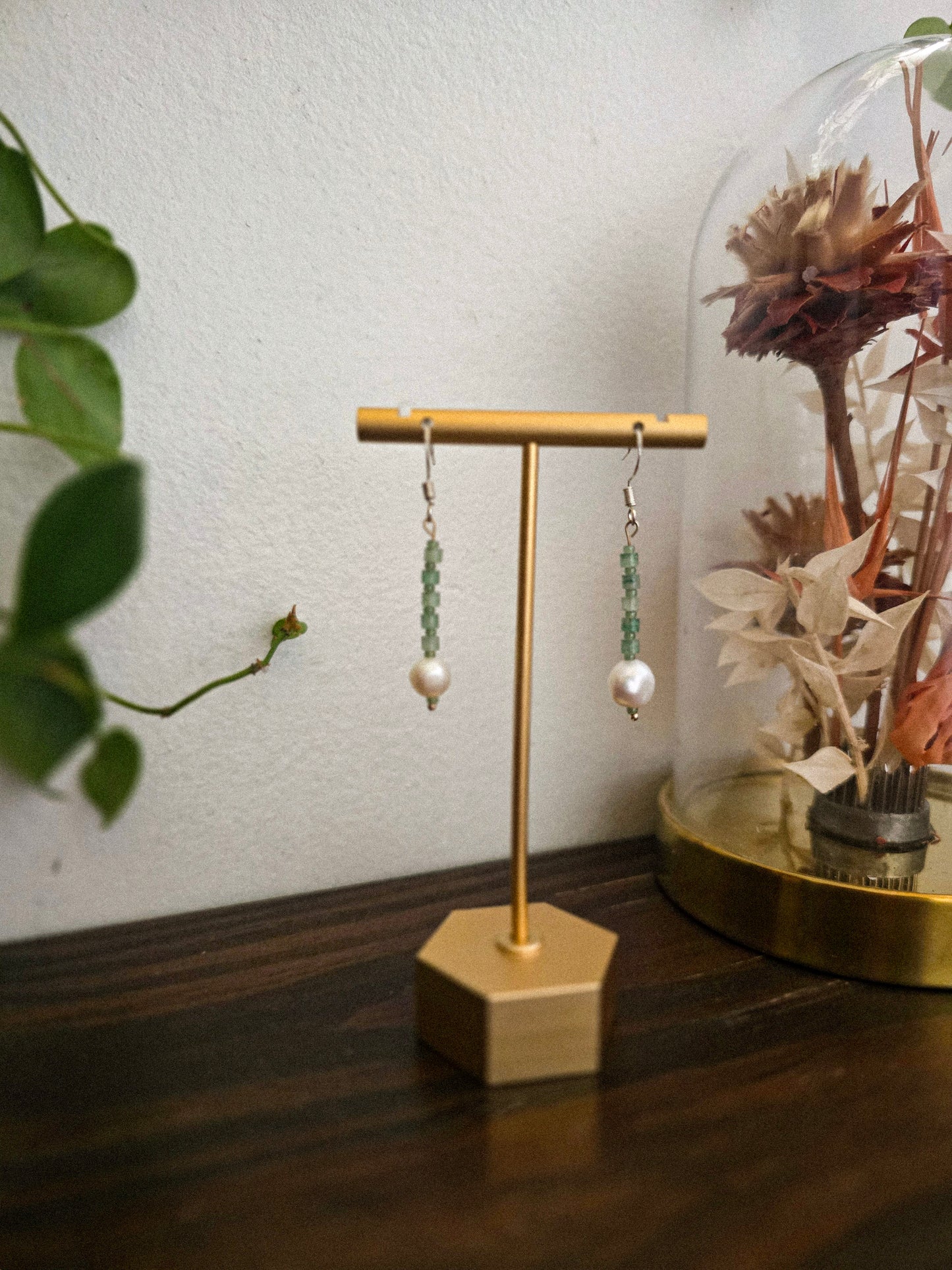 Seafoam Pearl Earrings