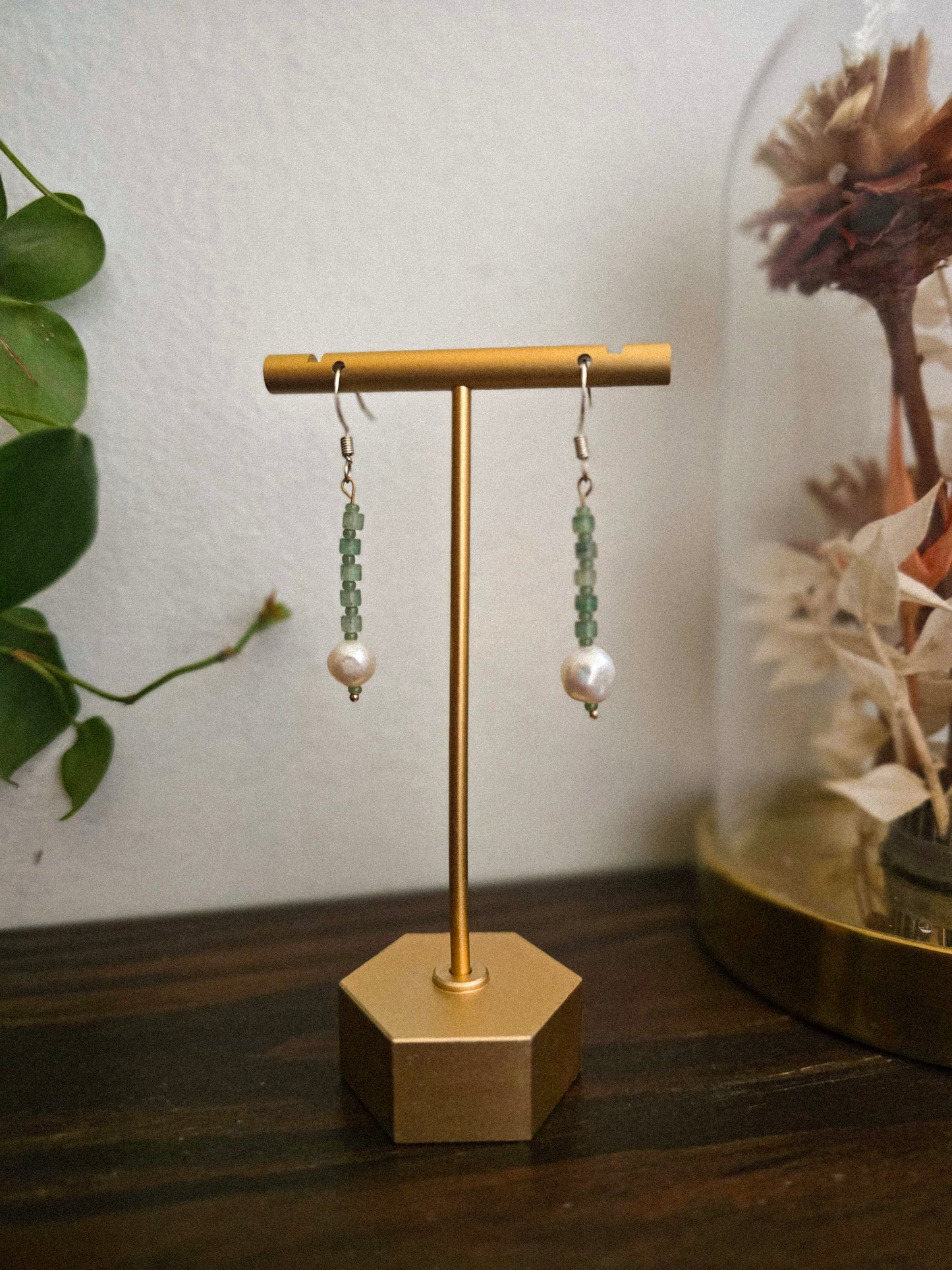Seafoam Pearl Earrings