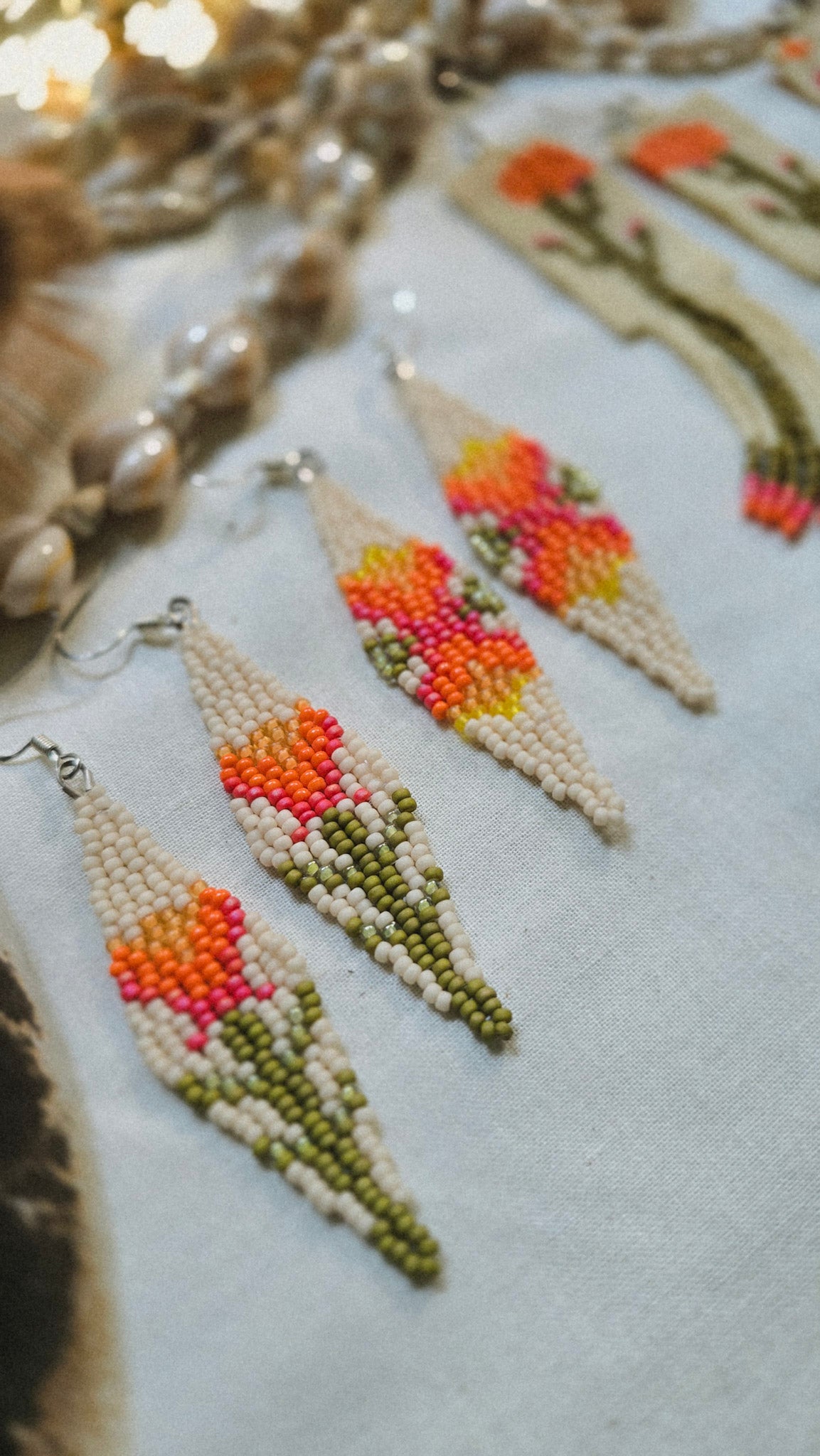 Mema's Garden Beaded Earrings