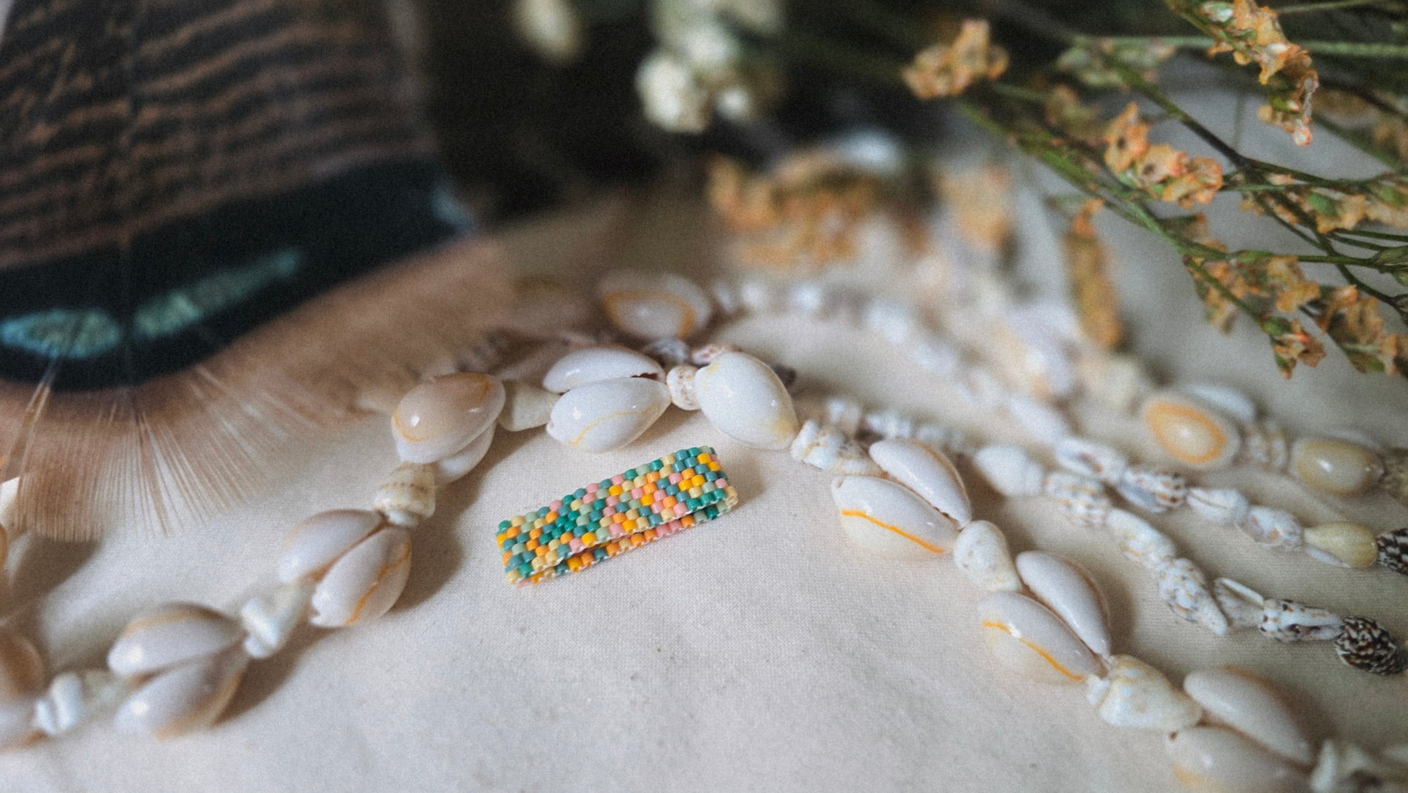 Poppy Fields Beaded Ring