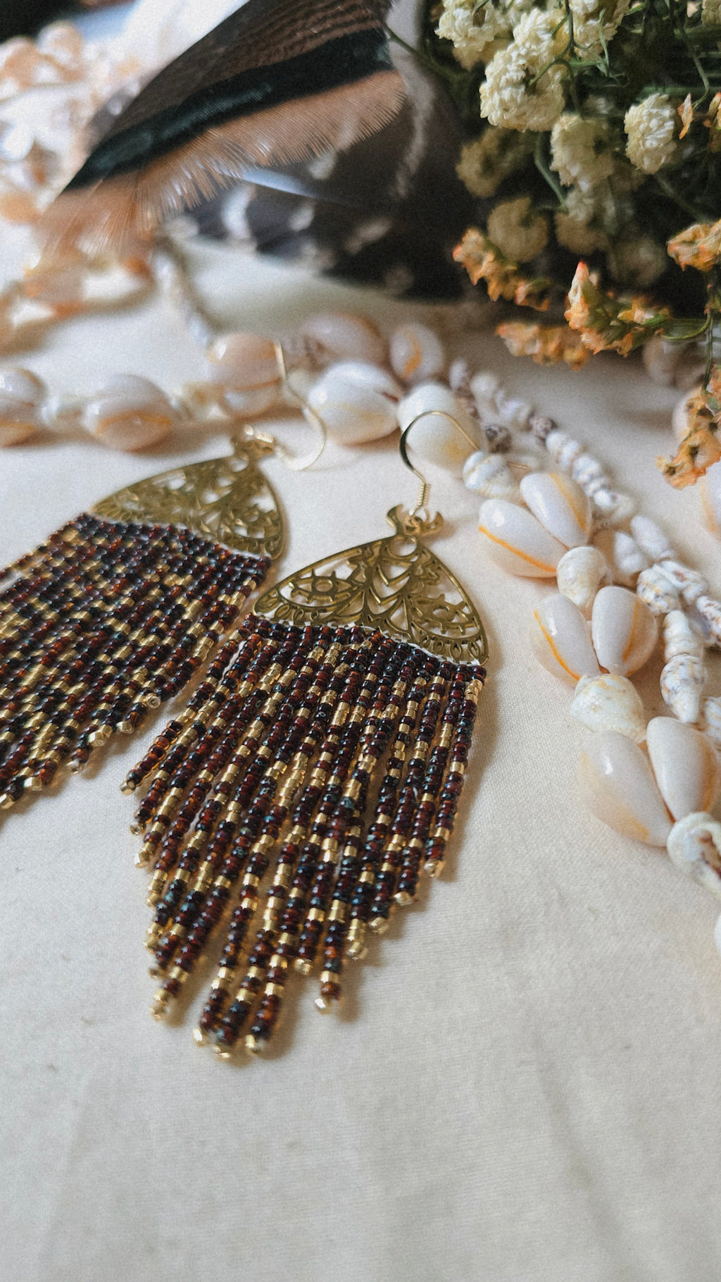 Goddess Glow Beaded Earrings