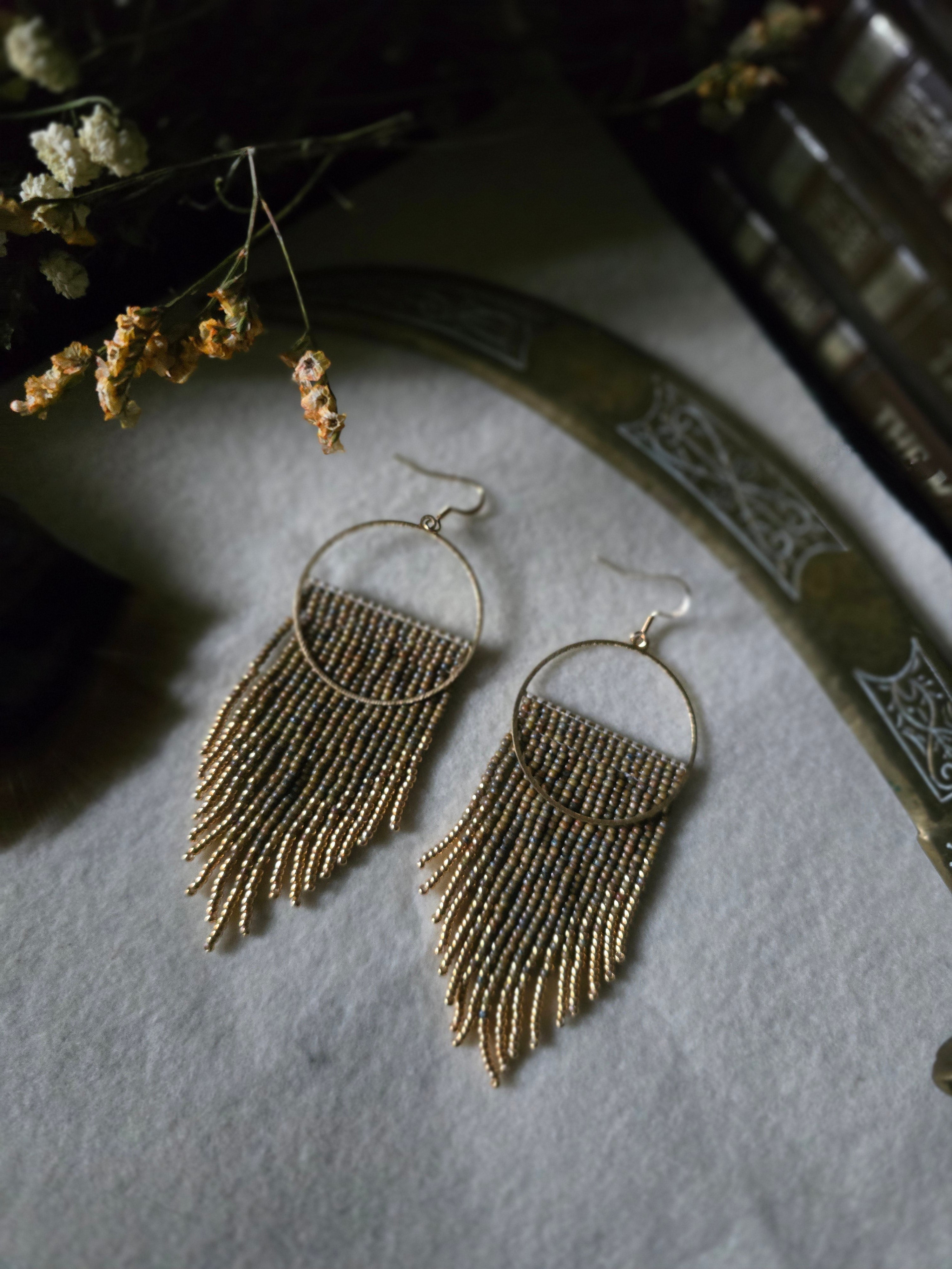 Stardust Night Fringe Earrings