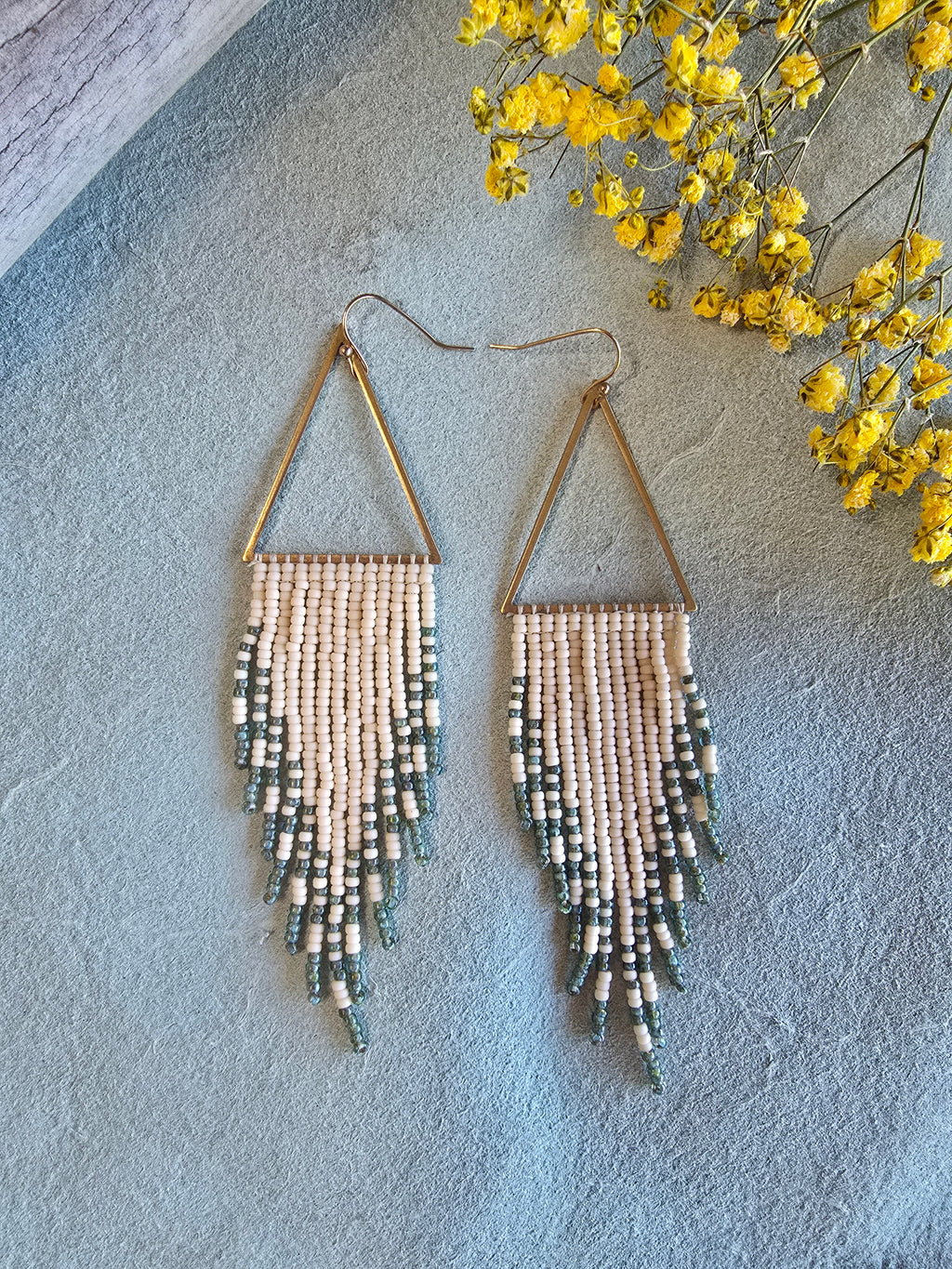 Canyon Fringe Earrings in Transparent Turquoise Picasso