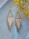 Canyon Fringe Earrings in Transparent Turquoise Picasso