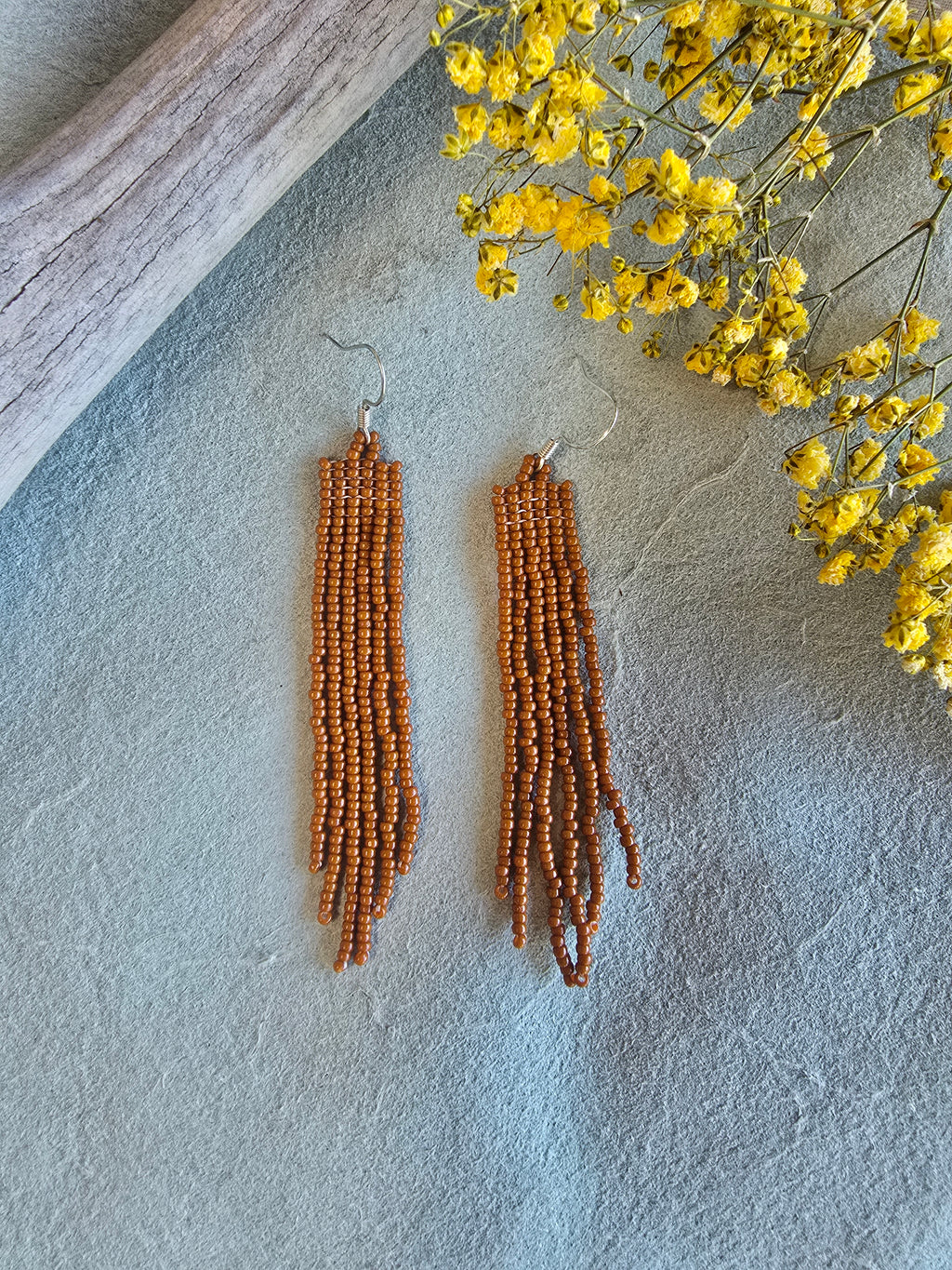 Mesa Fringe Earrings in Orange