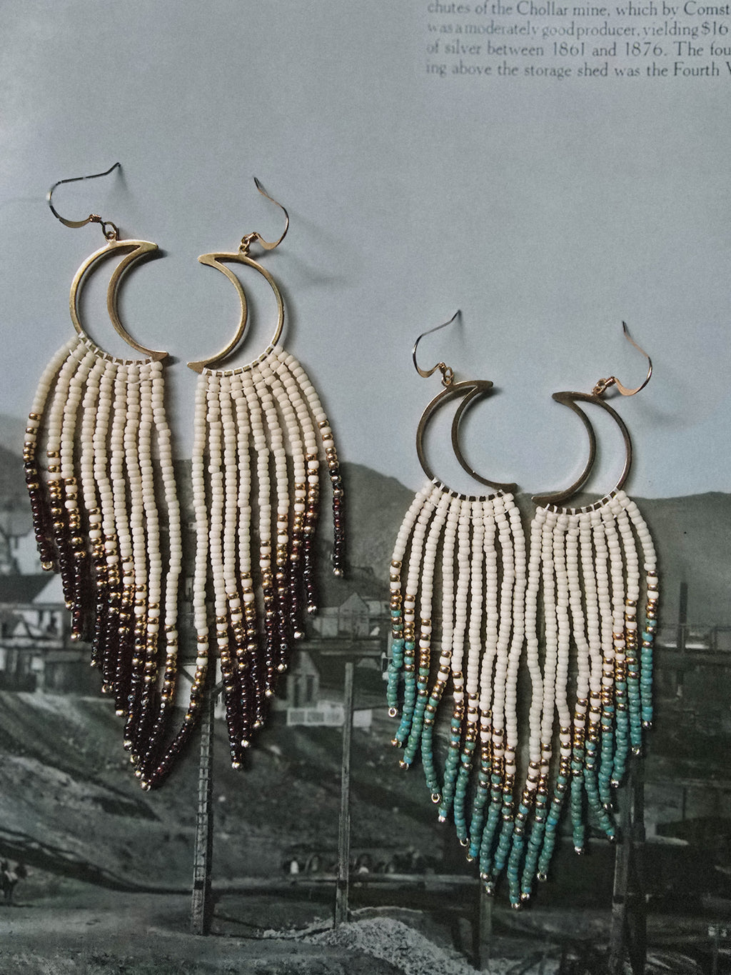 Harvest Moon Fringe Earrings