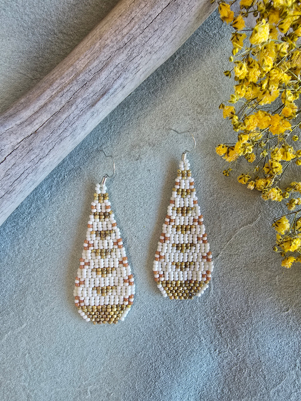 Crimson Peak Earrings in Limestone