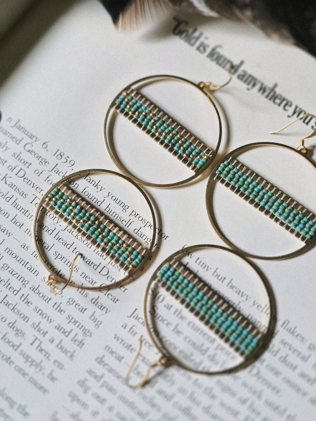 Coyote Moon Beaded Earrings