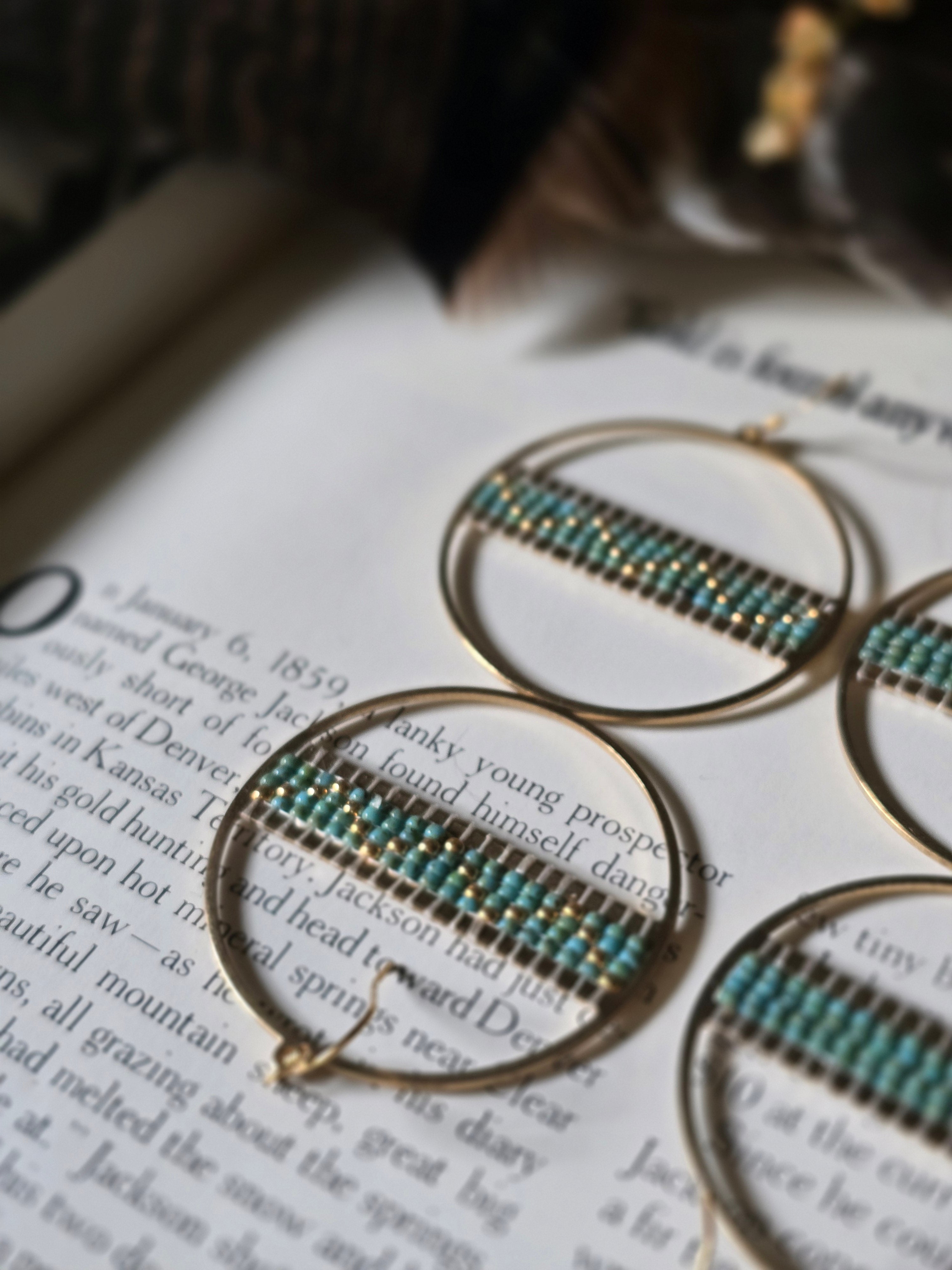 Coyote Moon Beaded Earrings