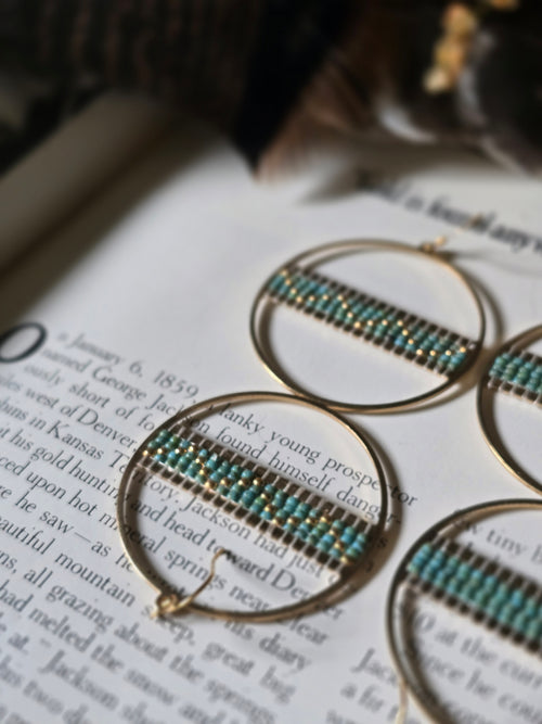 Coyote Moon Beaded Earrings