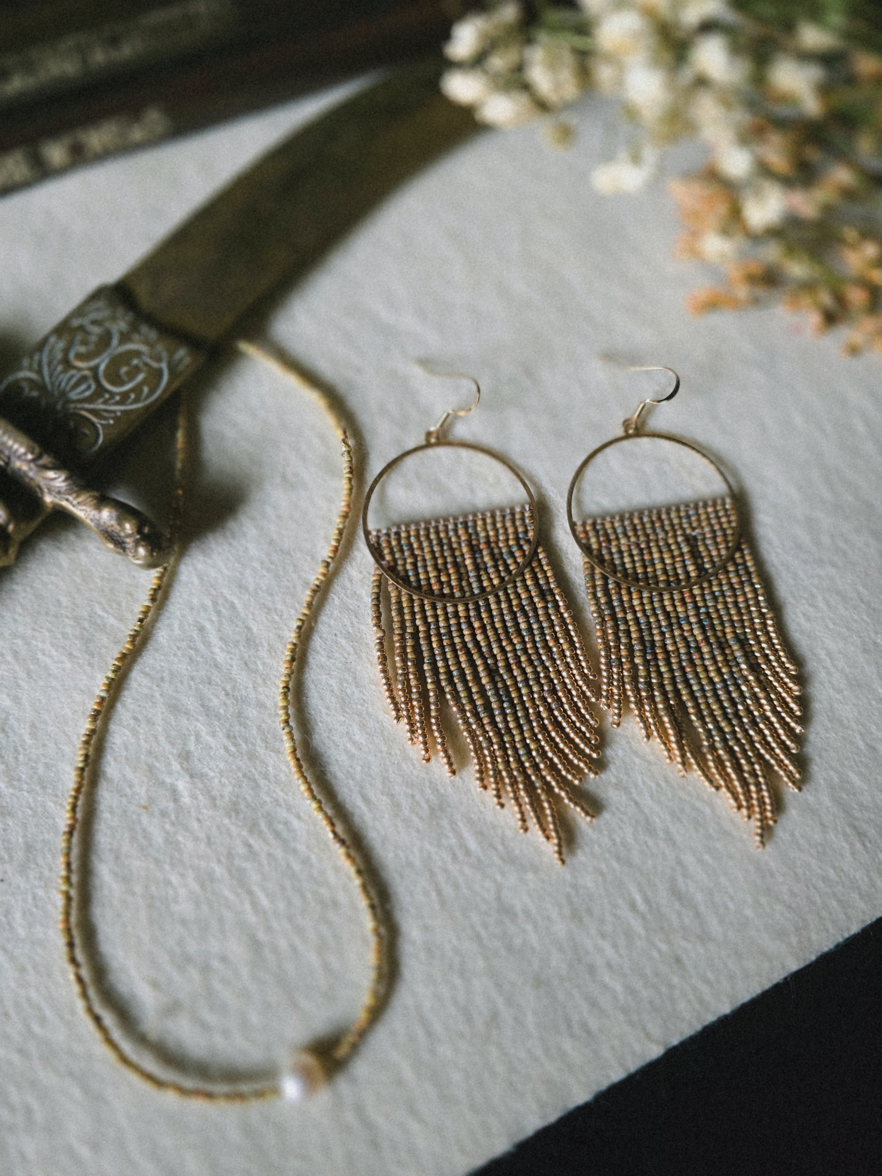 Stardust Night Fringe Earrings