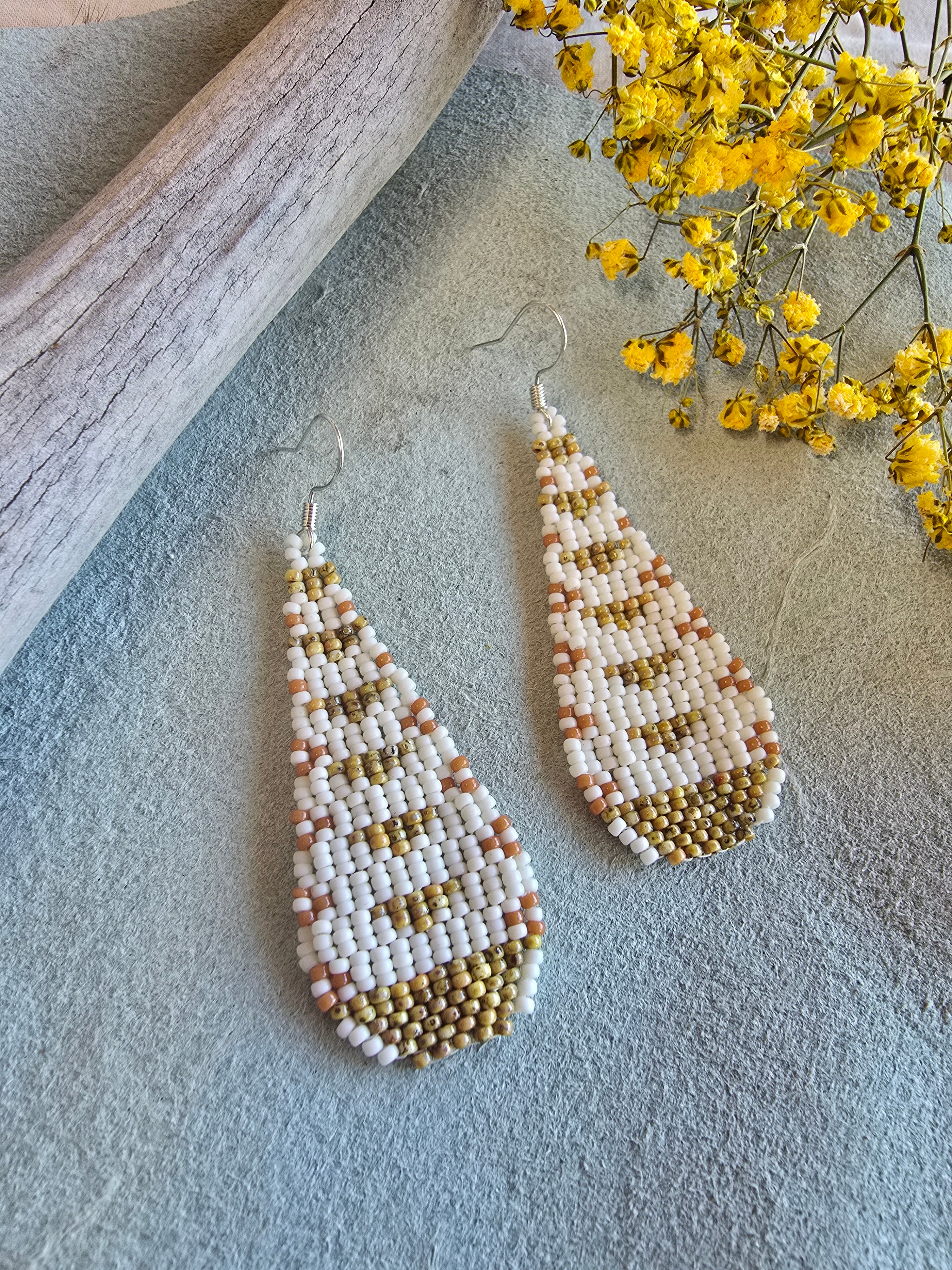 Crimson Peak Earrings in Limestone