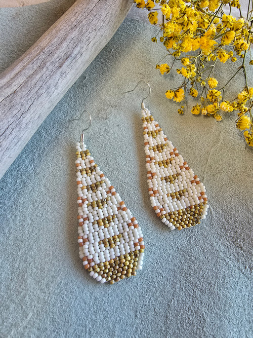 Crimson Peak Earrings in Limestone